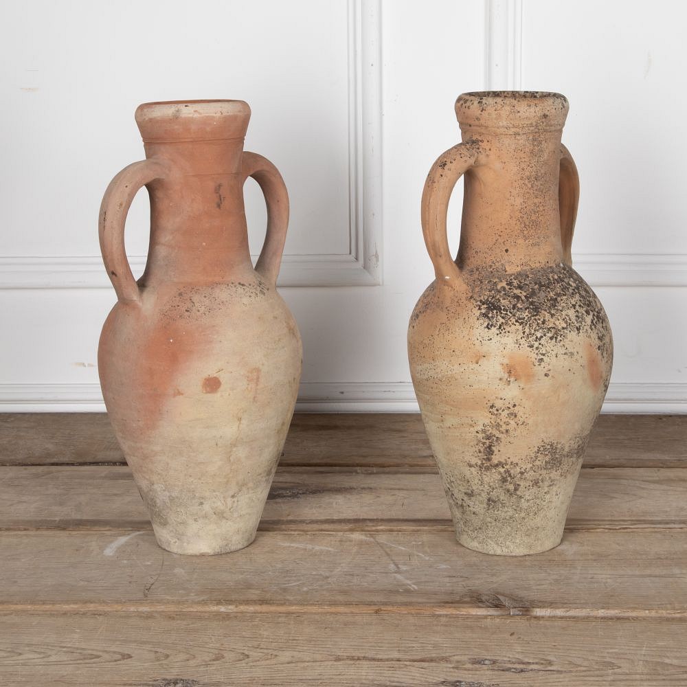 Pair of Late 19th Century French Terracotta Amphoras GA3728510