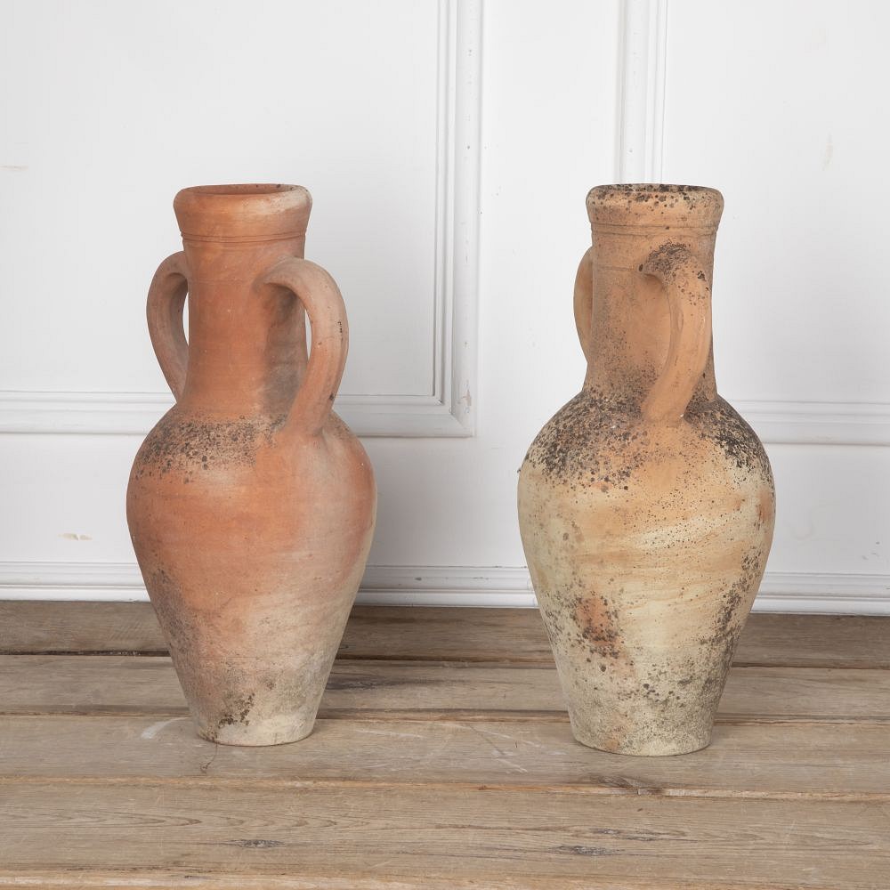 Pair of Late 19th Century French Terracotta Amphoras GA3728510