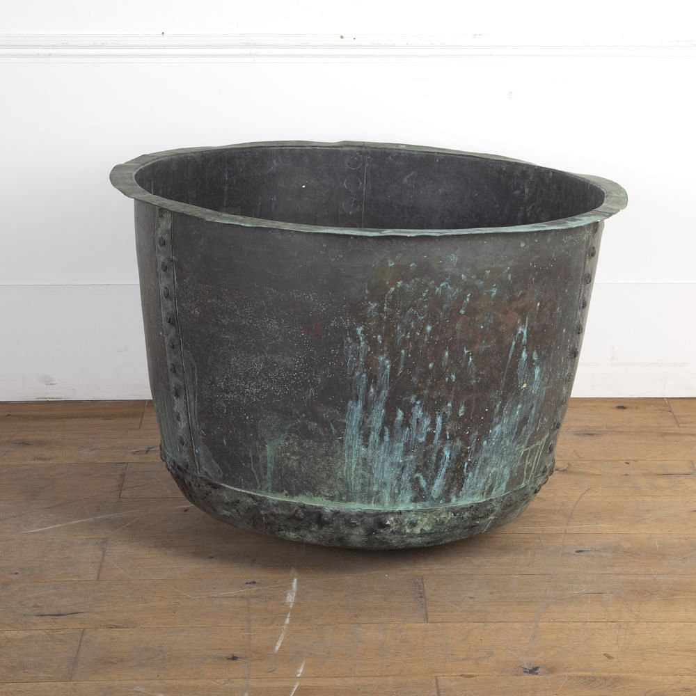 Large 19th Century English Riveted Copper Planter GA8222404