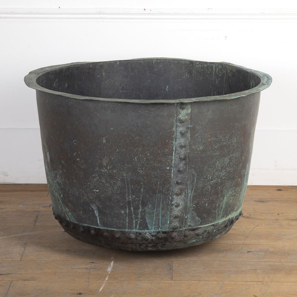 Large 19th Century English Riveted Copper Planter GA8222404