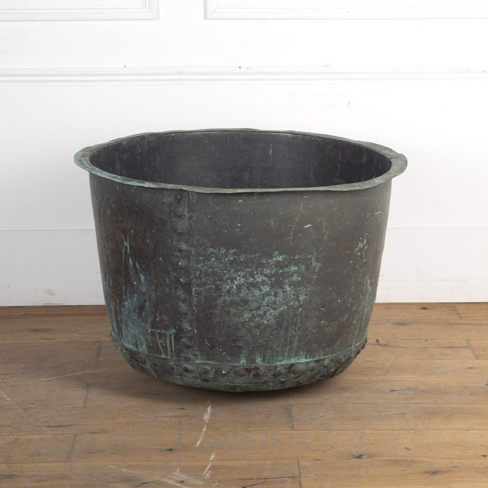 Large 19th Century English Riveted Copper Planter GA8222404