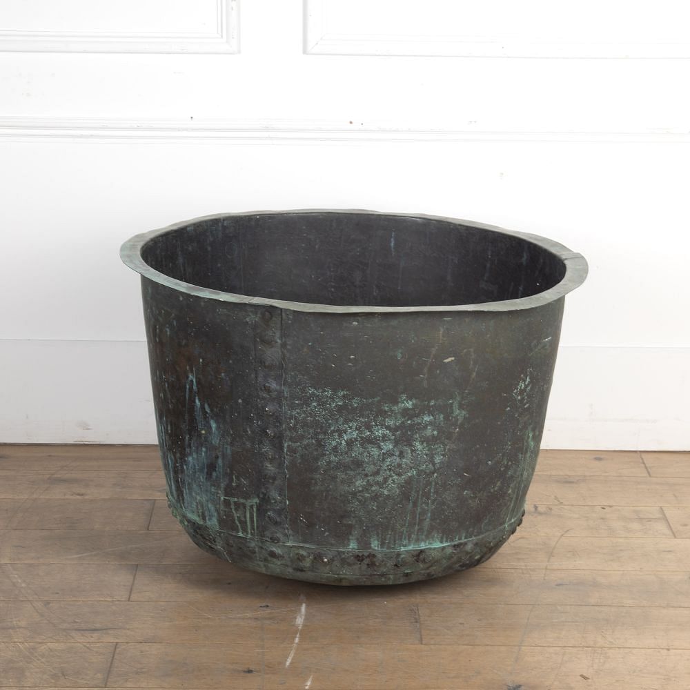 Large 19th Century English Riveted Copper Planter GA8222404