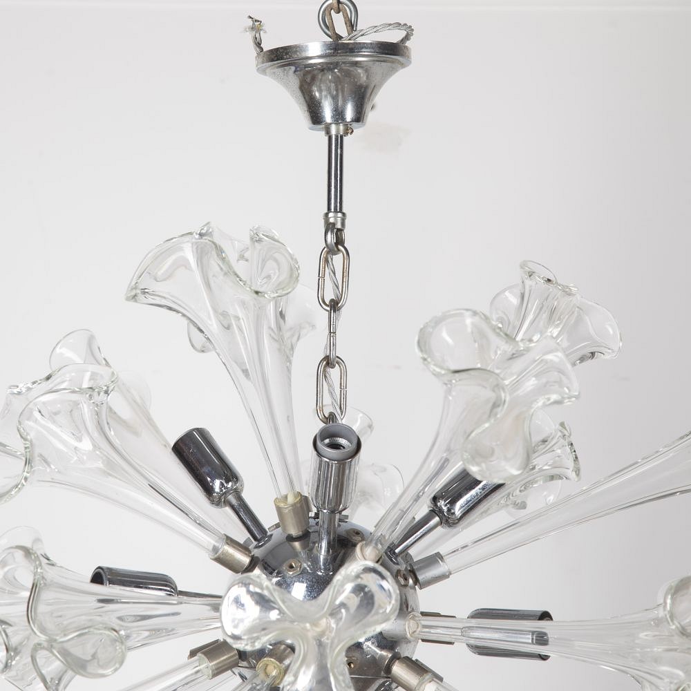 20th Century Murano Flower Starburst Hanging Light LC2924058