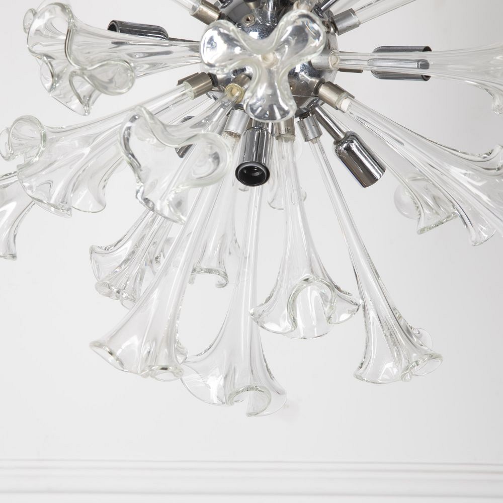 20th Century Murano Flower Starburst Hanging Light LC2924058