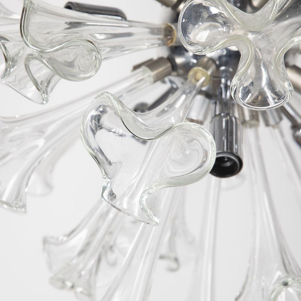 20th Century Murano Flower Starburst Hanging Light LC2924058