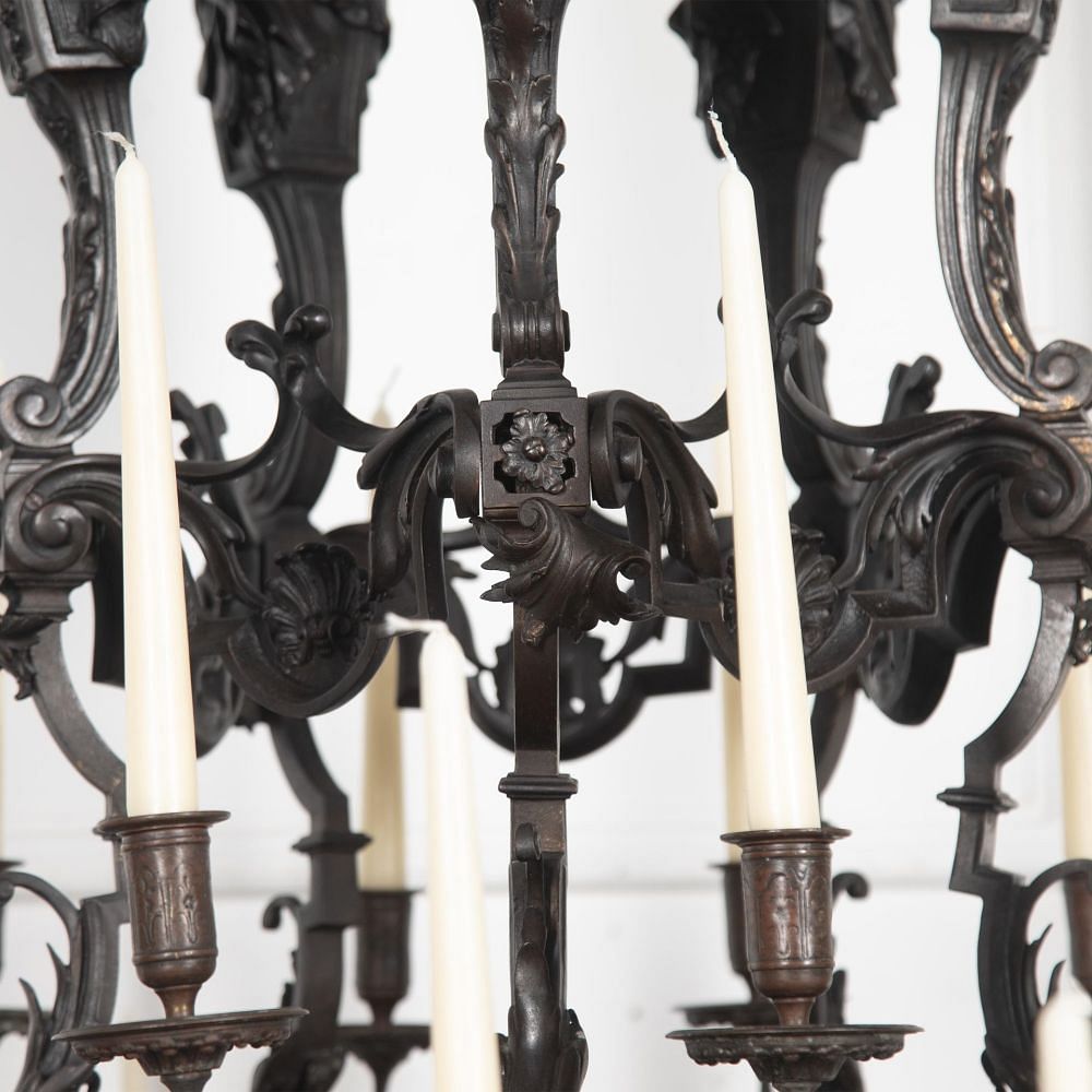 Monumental 19th Century French Bronze Chandelier LC4130884