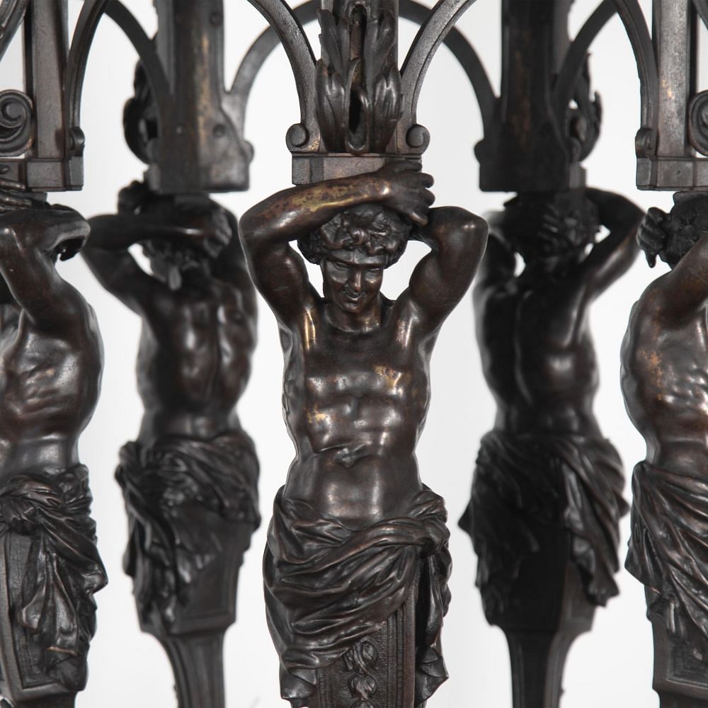 Monumental 19th Century French Bronze Chandelier LC4130884