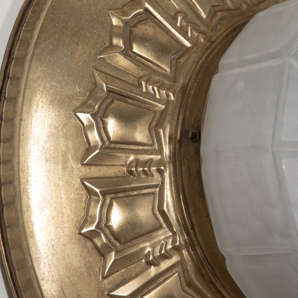 20th Century Repoussé Brass Ceiling Light LL2129239