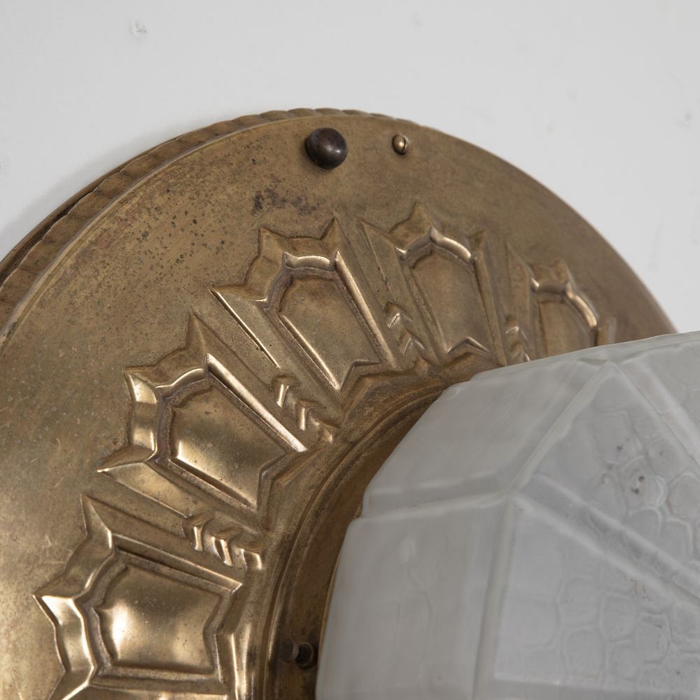 20th Century Repoussé Brass Ceiling Light LL2129239