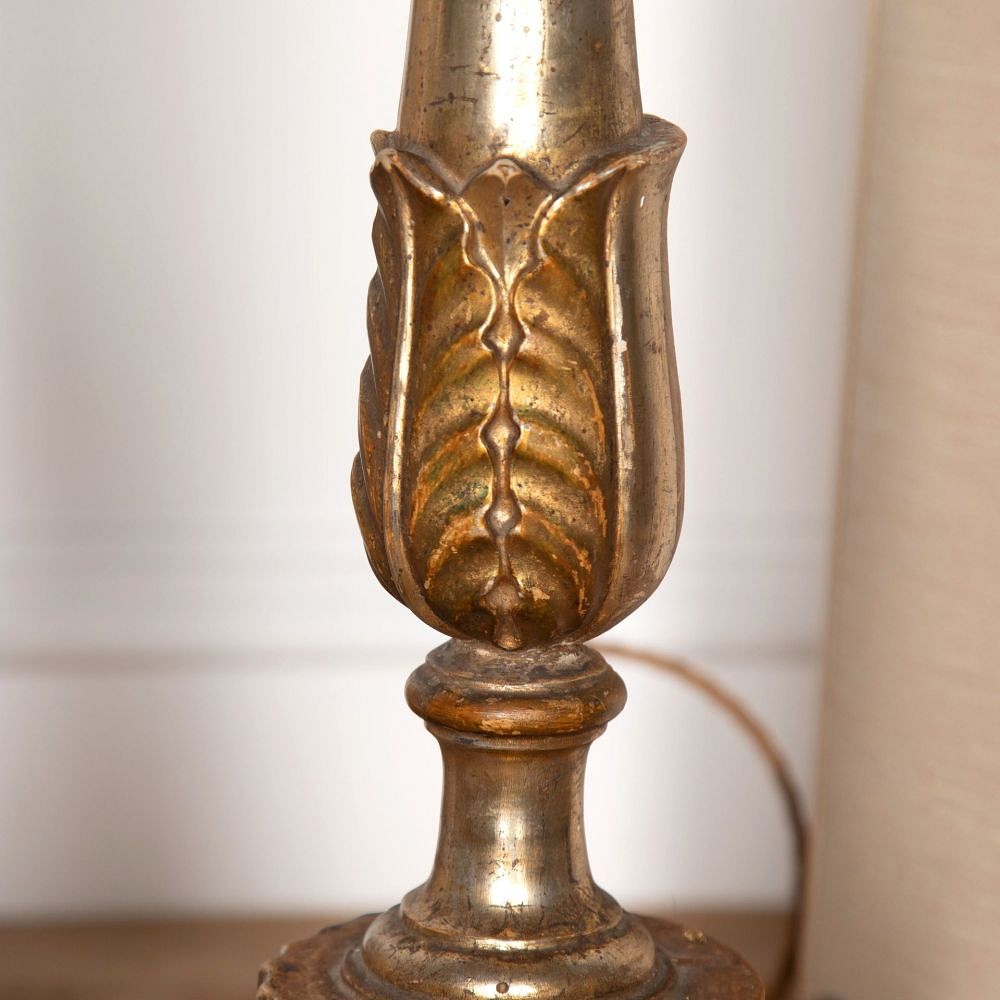 Pair of 18th Century Italian Bois D’or Torcheres Converted Lamps LT2832076