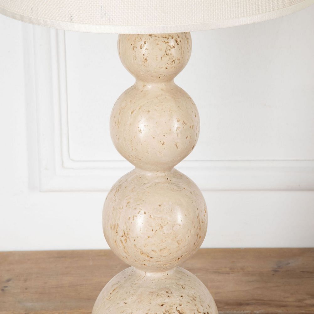 Pair of Contemporary Italian Travertine Table Lamps LT4633914