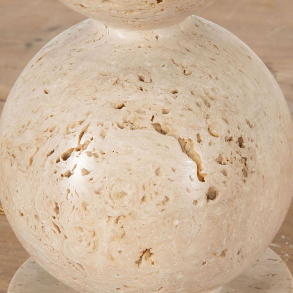 Pair of Contemporary Italian Travertine Table Lamps LT4633914