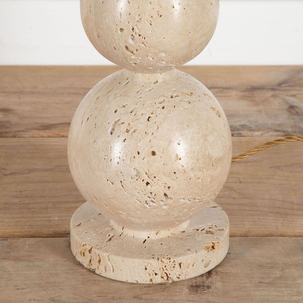 Pair of Contemporary Italian Travertine Table Lamps LT4633914