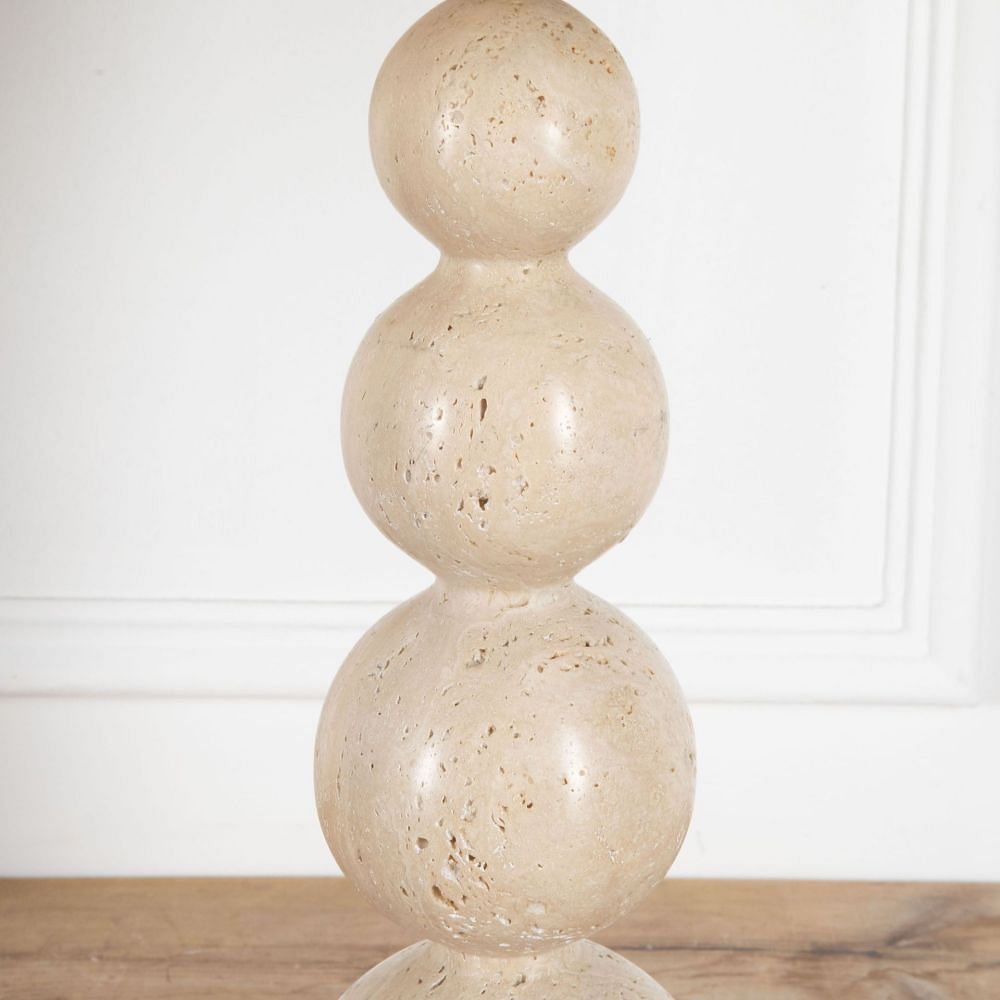 Pair of Contemporary Italian Travertine Table Lamps LT4633914