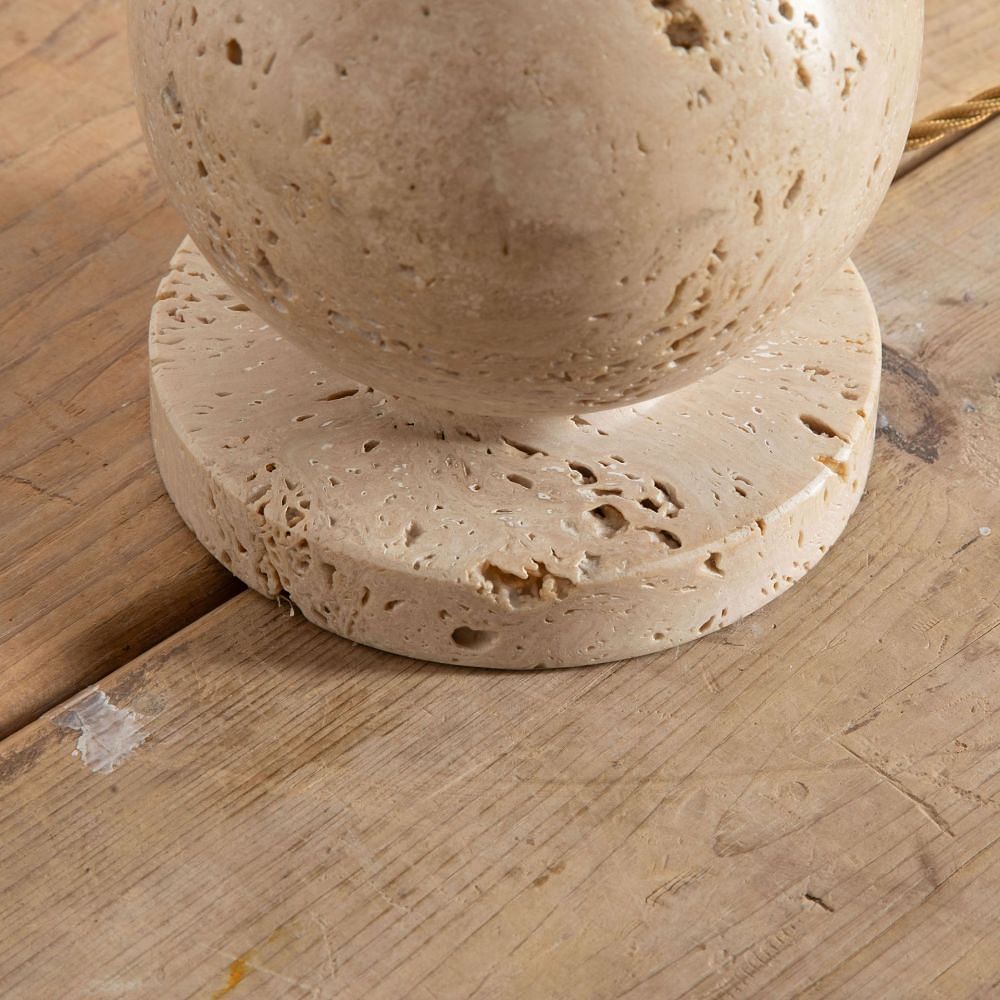 Pair of Contemporary Italian Travertine Table Lamps LT4633914