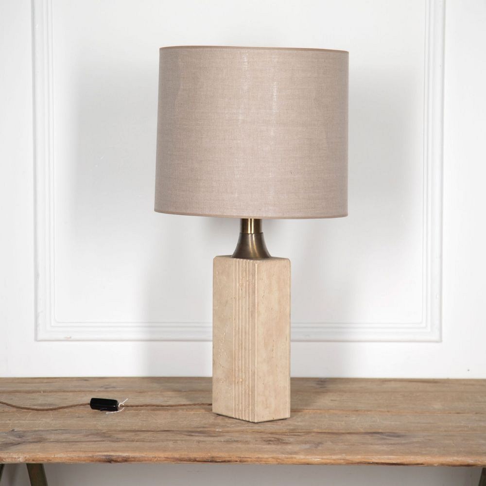 20th Century Italian Travertine Table Lamp LT9942361