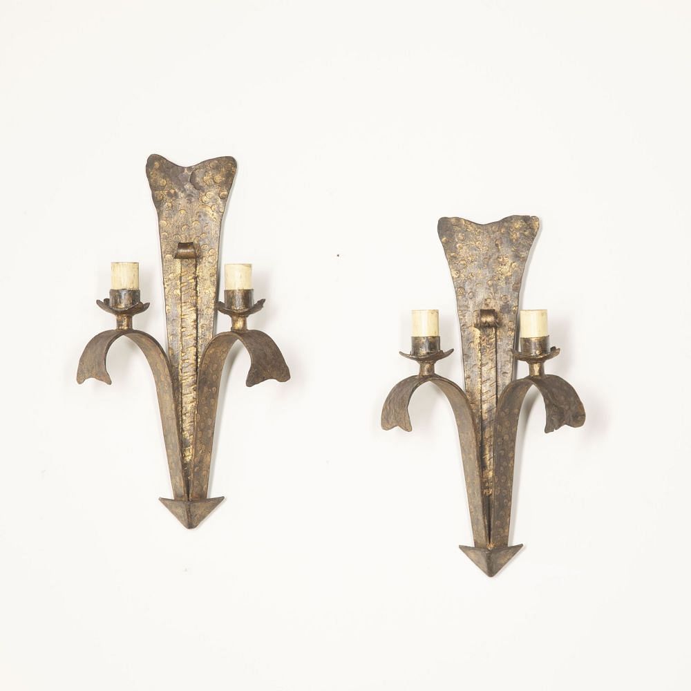 Pair of 20th Century Ferro Art Wall Lights LW1529872