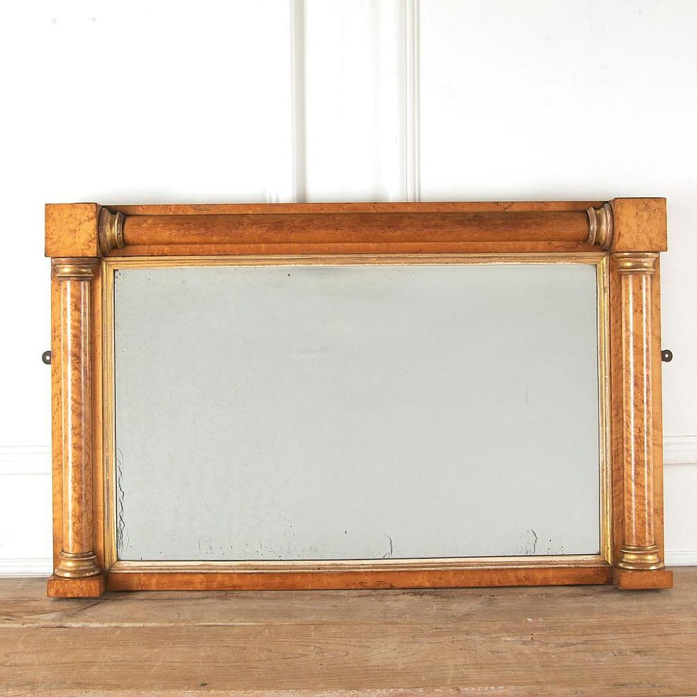 19th Century English Gilt Birchwood Overmantle Mirror MI2010978
