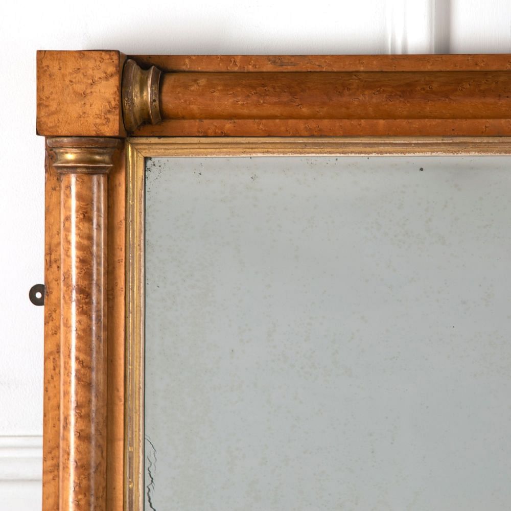 19th Century English Gilt Birchwood Overmantle Mirror MI2010978