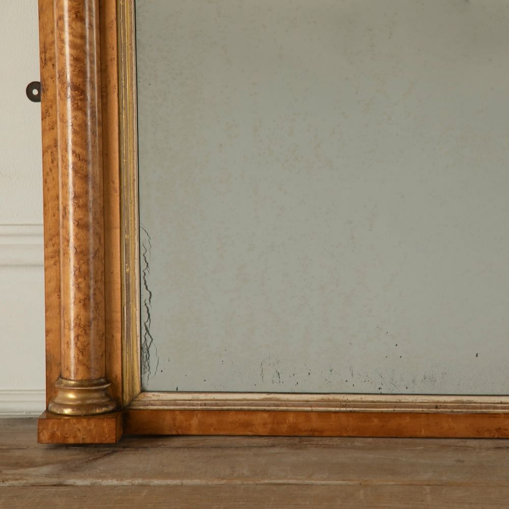 19th Century English Gilt Birchwood Overmantle Mirror MI2010978