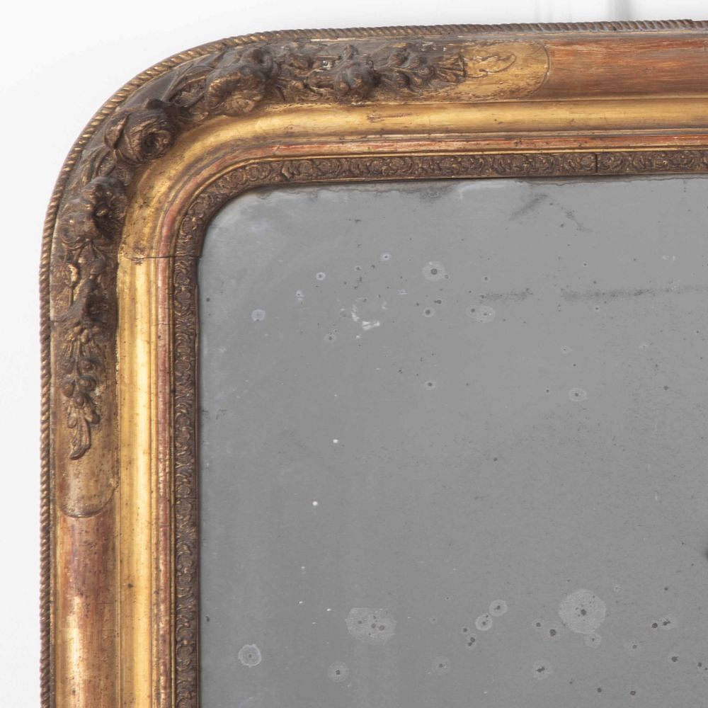 19th Century Louis Philippe Overmantle Mirror MI2329232