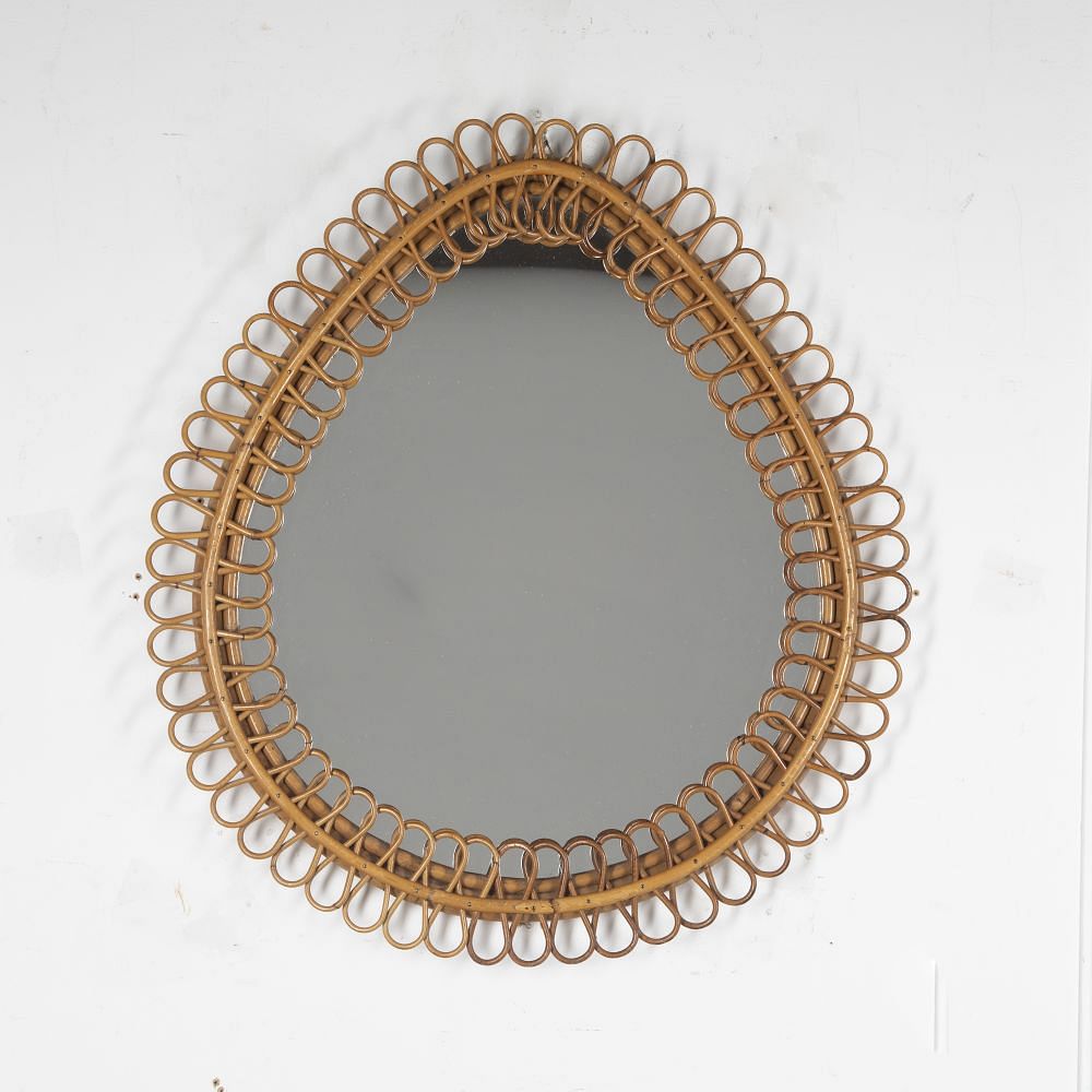 20th Century Bamboo and Rattan Mirror MI3025616