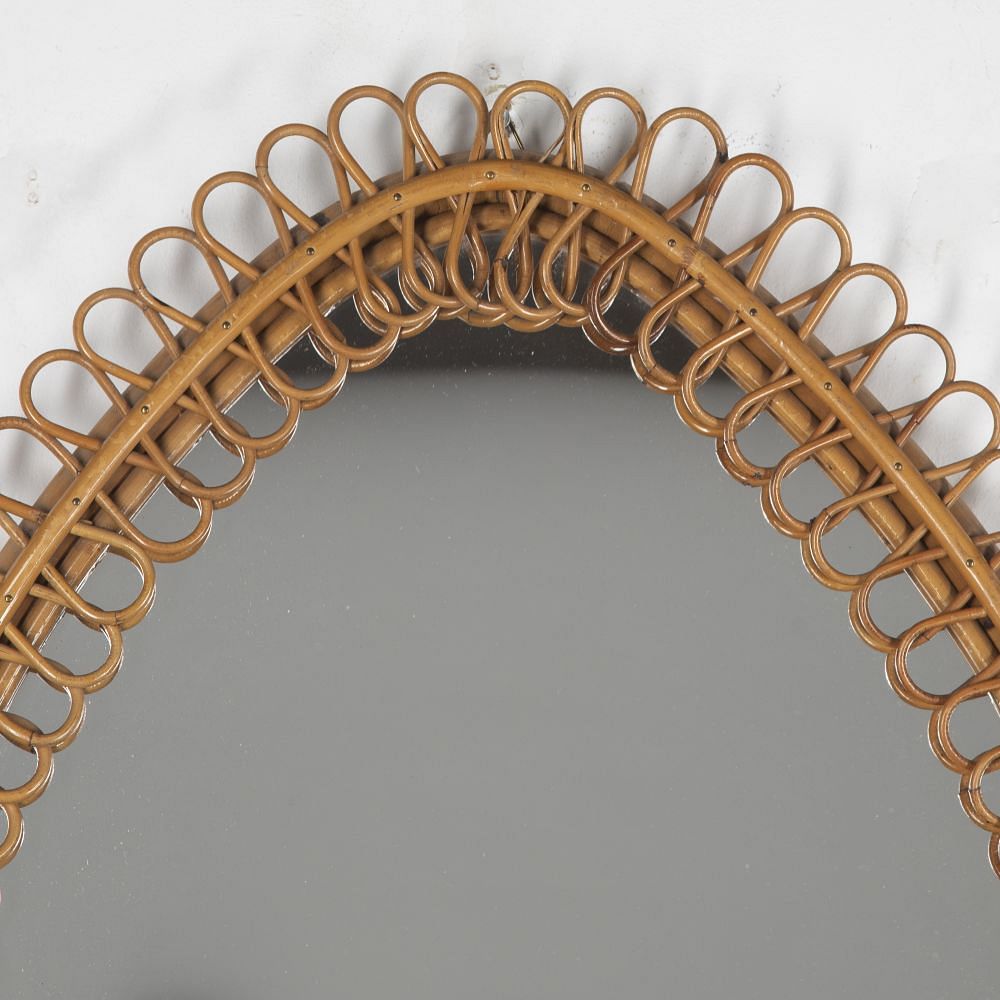 20th Century Bamboo and Rattan Mirror MI3025616