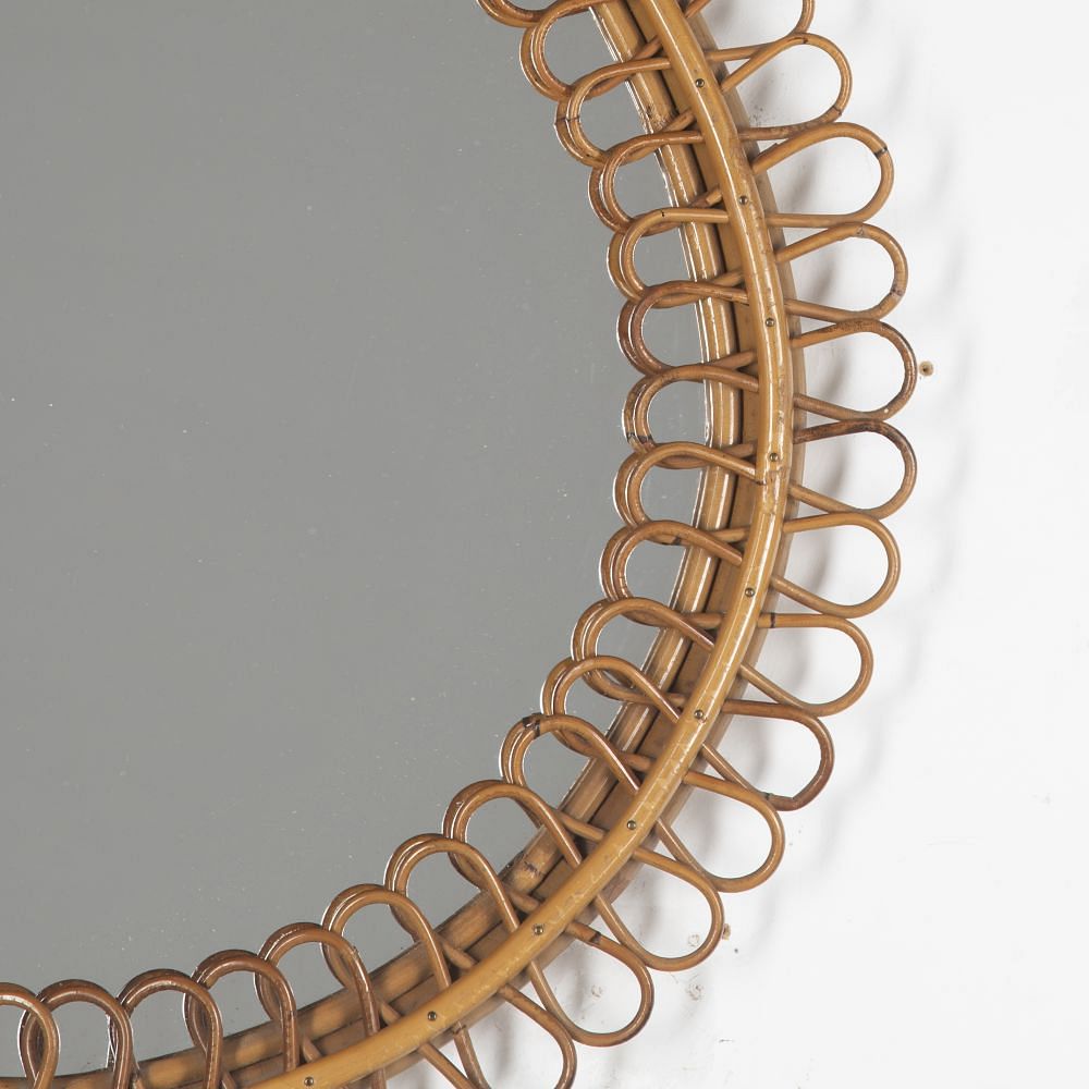 20th Century Bamboo and Rattan Mirror MI3025616