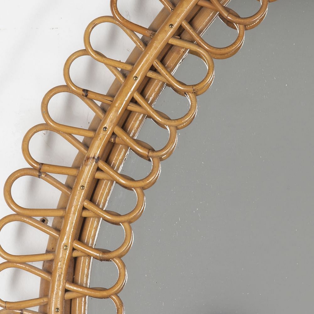 20th Century Bamboo and Rattan Mirror MI3025616