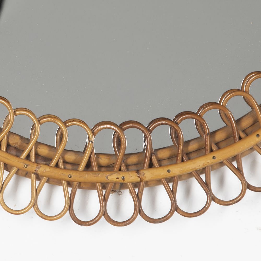 20th Century Bamboo and Rattan Mirror MI3025616