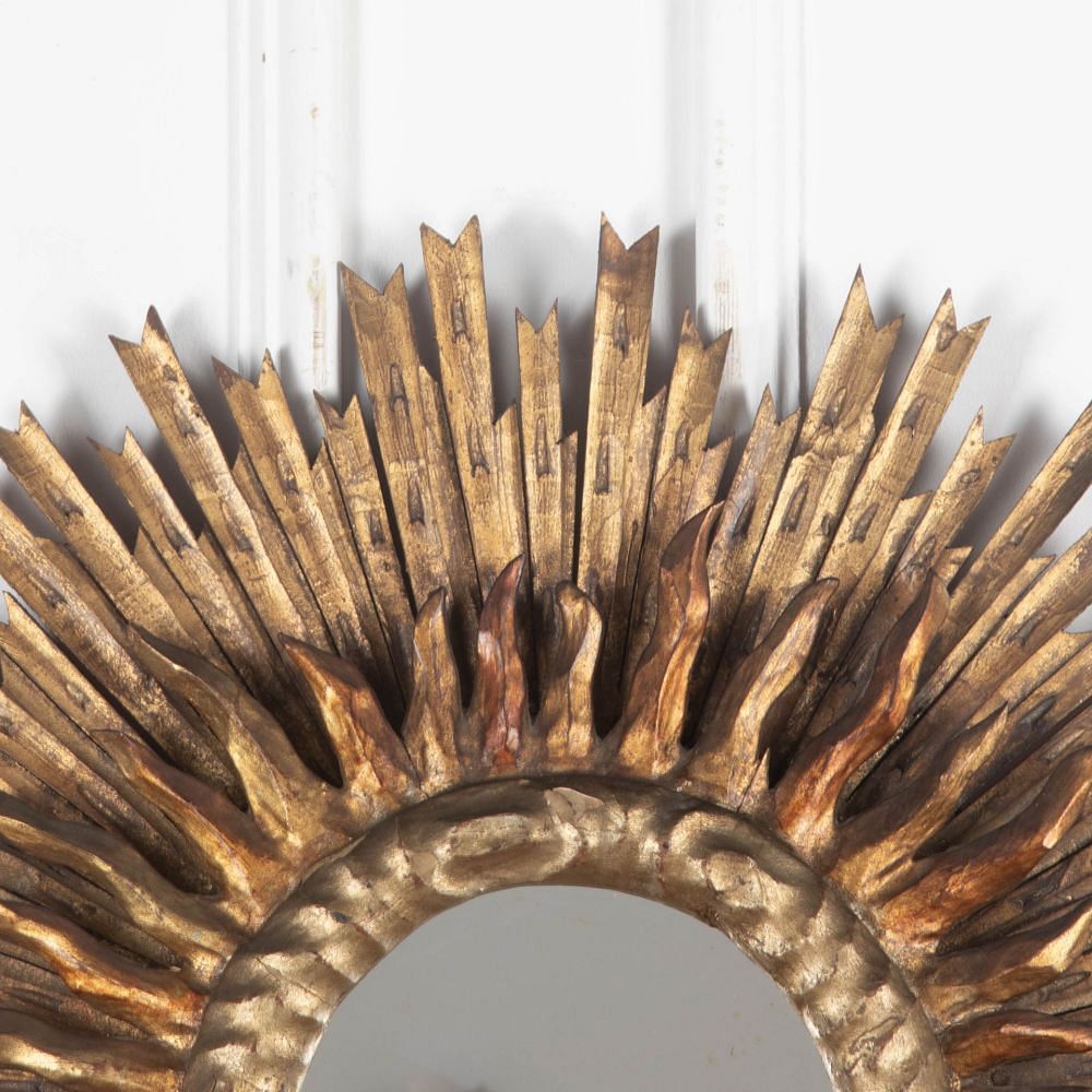 20th Century Spanish Giltwood Sun Mirror MI3432651