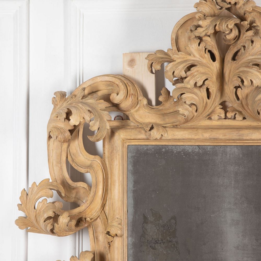 Large 19th Century Italian Carved Mirror MI4534043