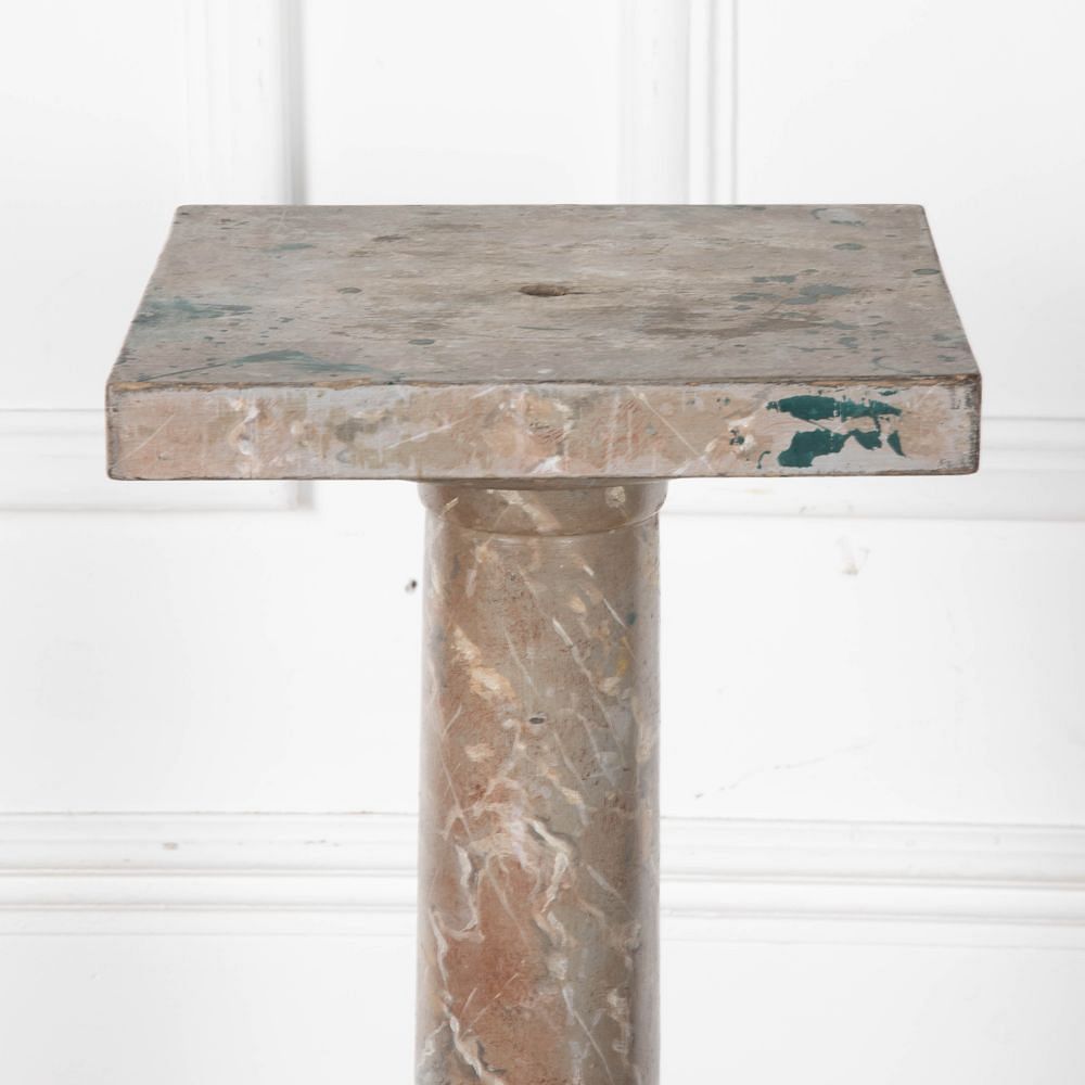 20th Century French Faux Marble Wooden Column OF8027993