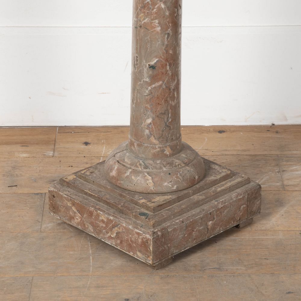20th Century French Faux Marble Wooden Column OF8027993
