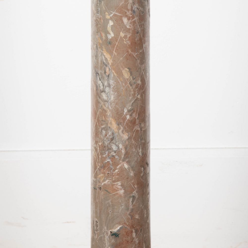 20th Century French Faux Marble Wooden Column OF8027993