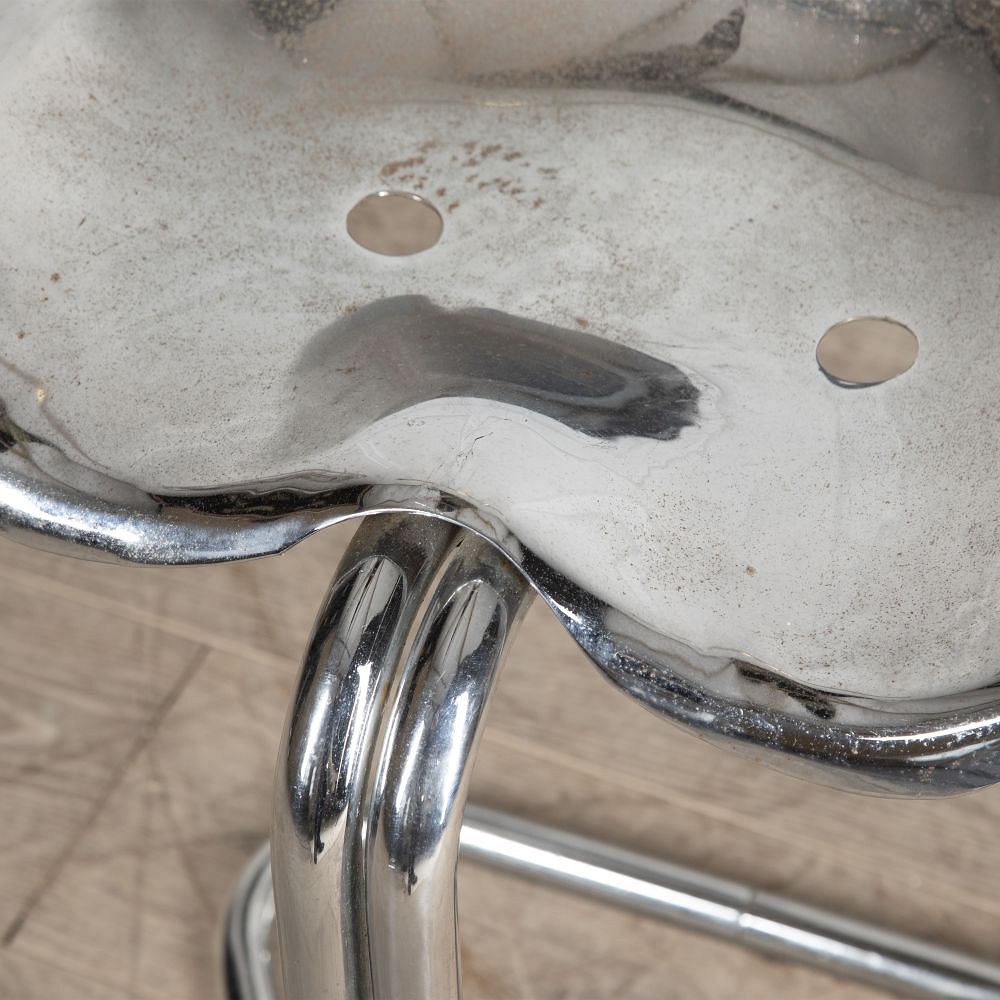 Set of Six Chrome Tractor Seat Stools by Rodney Kinsman ST9927807