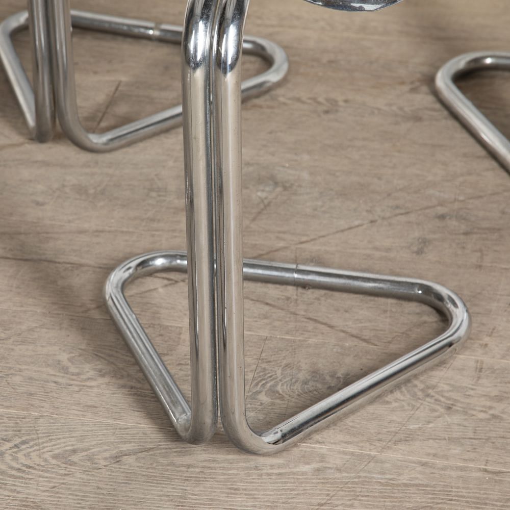 Set of Six Chrome Tractor Seat Stools by Rodney Kinsman ST9927807