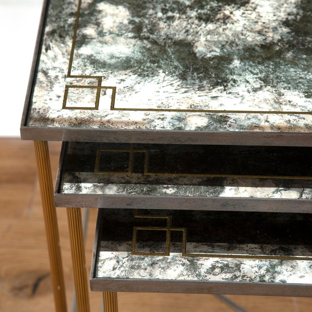 Nest of French Brass and Steel Tables TC3510925