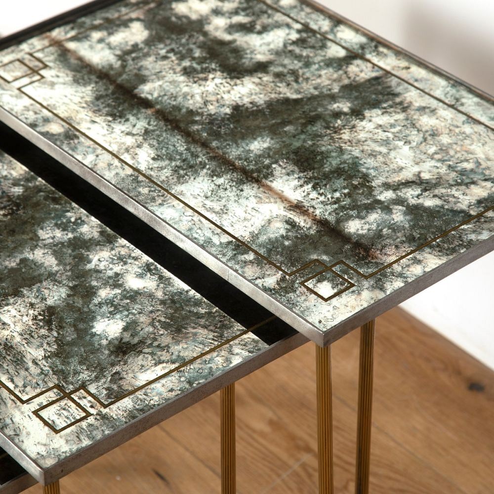 Nest of French Brass and Steel Tables TC3510925
