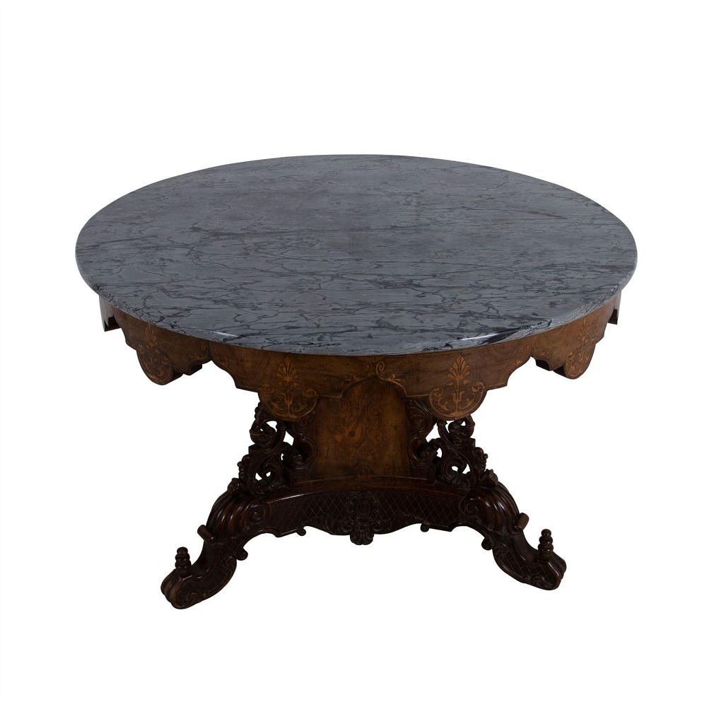 19th Century Italian Carved Gueridon by Gabriele Capello TC3514953