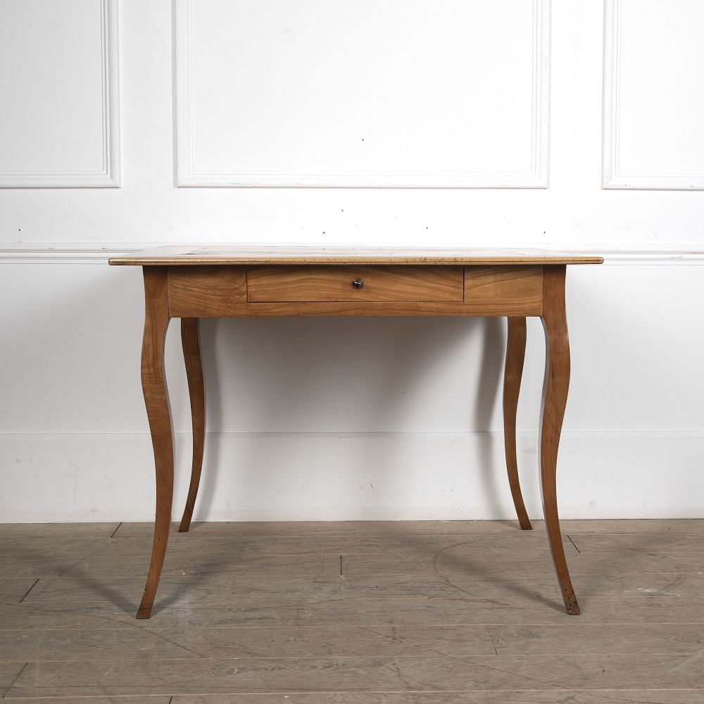 19th Century French Cherry Wood Inlaid Side Table TC5221947