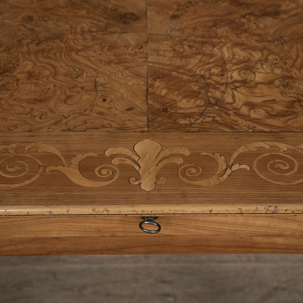 19th Century French Cherry Wood Inlaid Side Table TC5221947
