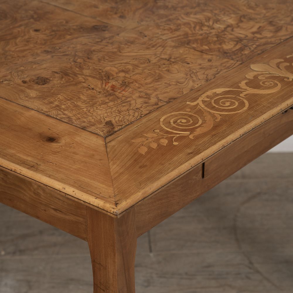 19th Century French Cherry Wood Inlaid Side Table TC5221947