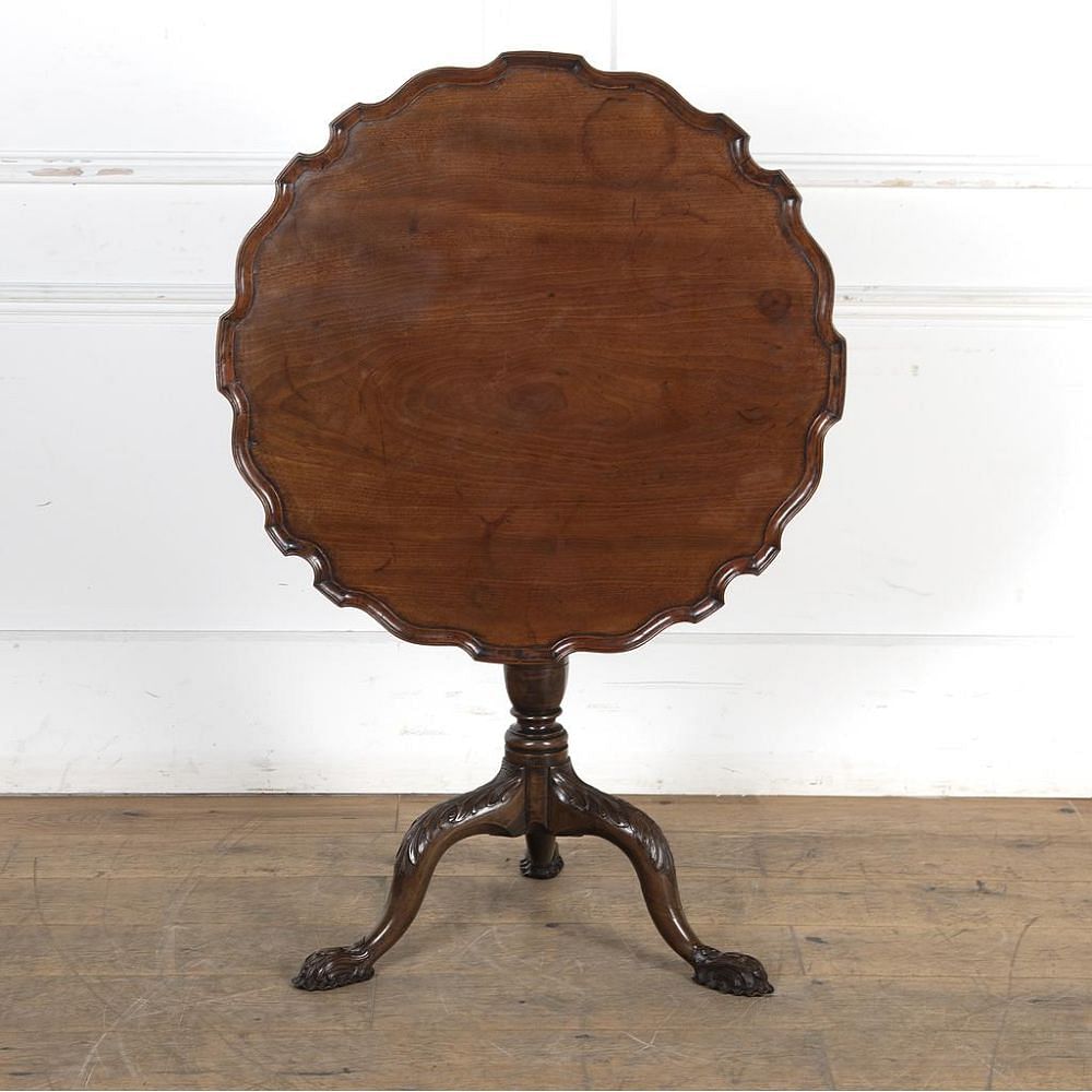Georgian Mahogany Carved Tripod Table TC8024493