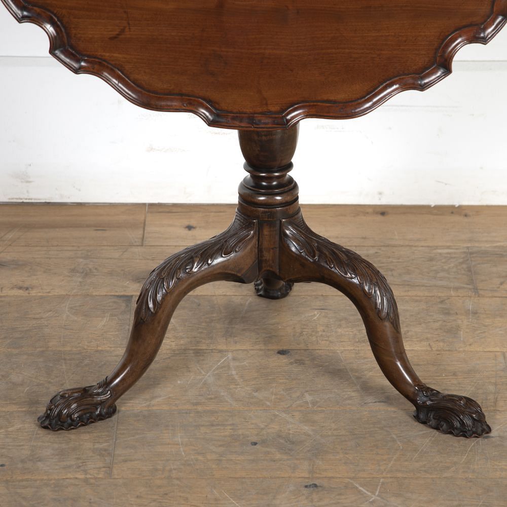Georgian Mahogany Carved Tripod Table TC8024493