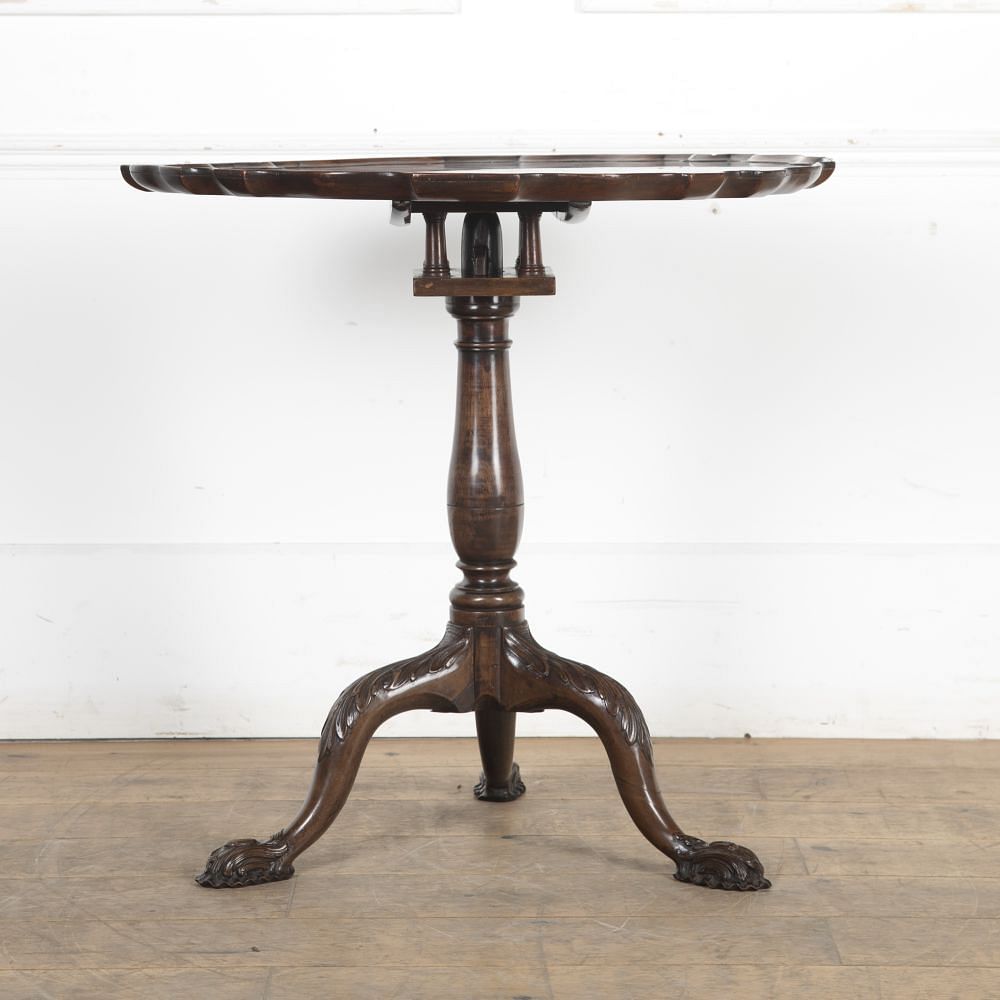 Georgian Mahogany Carved Tripod Table TC8024493