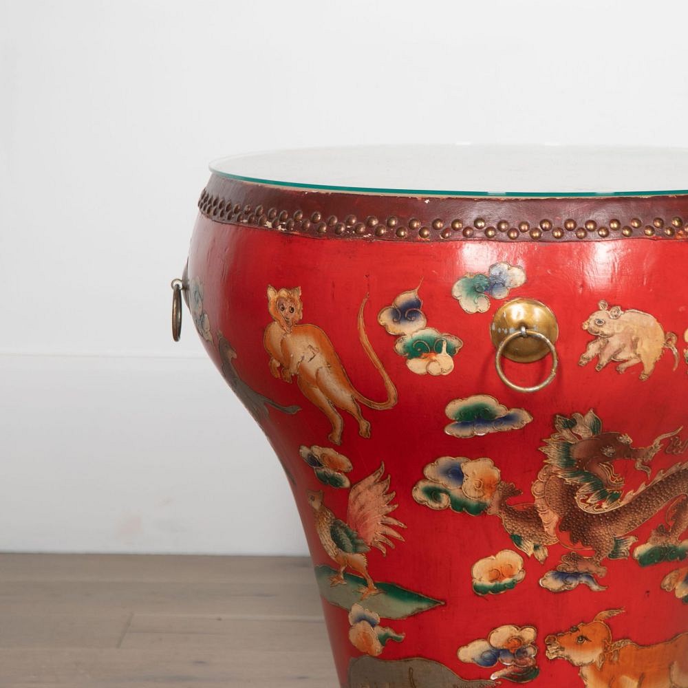 20th Century Decorative Painted Drum TC8432060