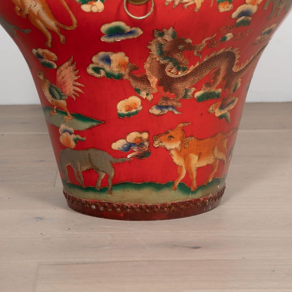 20th Century Decorative Painted Drum TC8432060