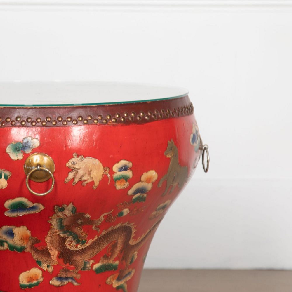 20th Century Decorative Painted Drum TC8432060