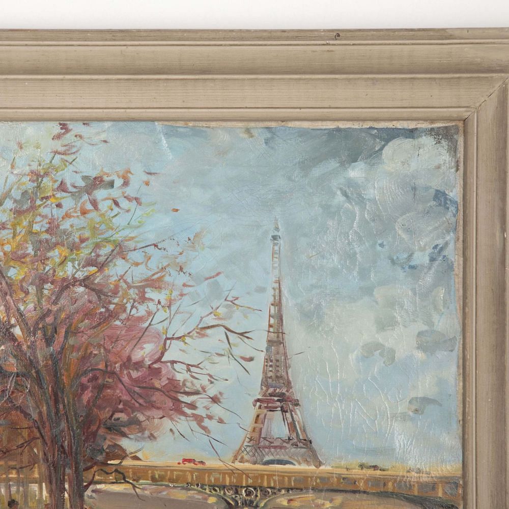 20th Century 'La Tour Eiffel' Oil Painting WD1531326